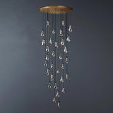 Raindrop Round Long High Ceiling Chandelier Light D60"